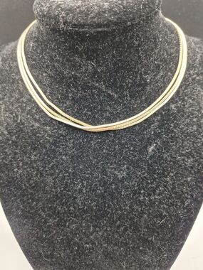Zoe - Gold Tone Multi-Strand Choker Chain Necklace - Women's Jewelry